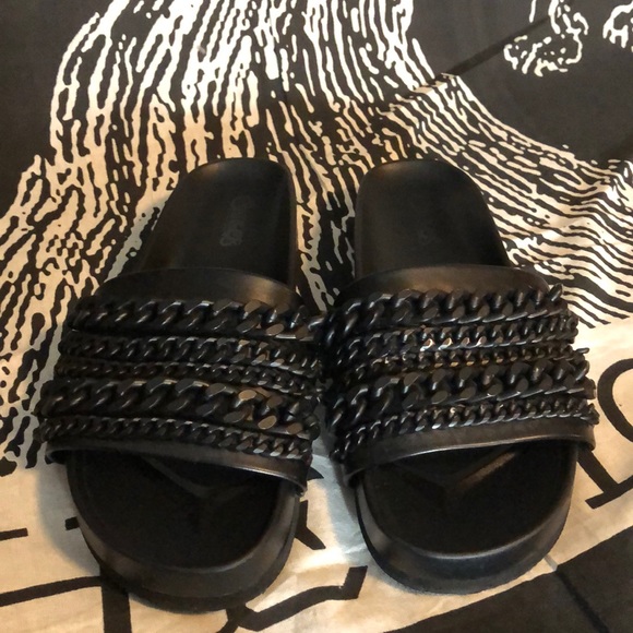 carlos santana black sandals